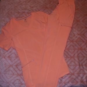 Cantaloupe Colored Scrub Star Scrub Set M/XS